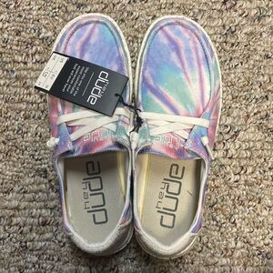 Hey dudes Wendy Womens  color is rose candy tie dye size 7